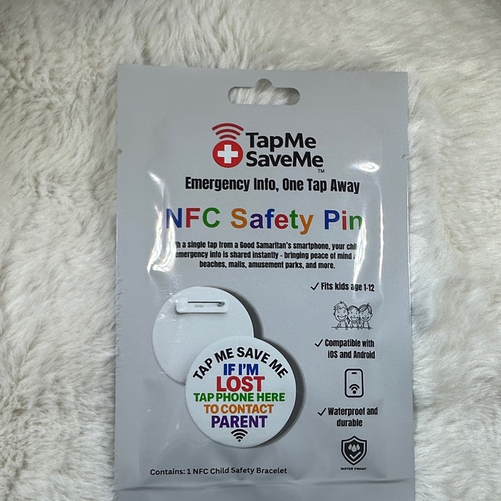 NFC Safety Pin - White